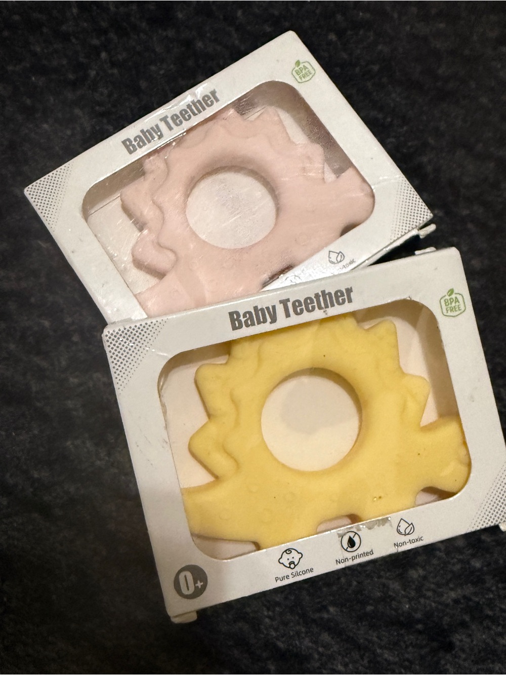 2 Stegosaurus Baby Teethers